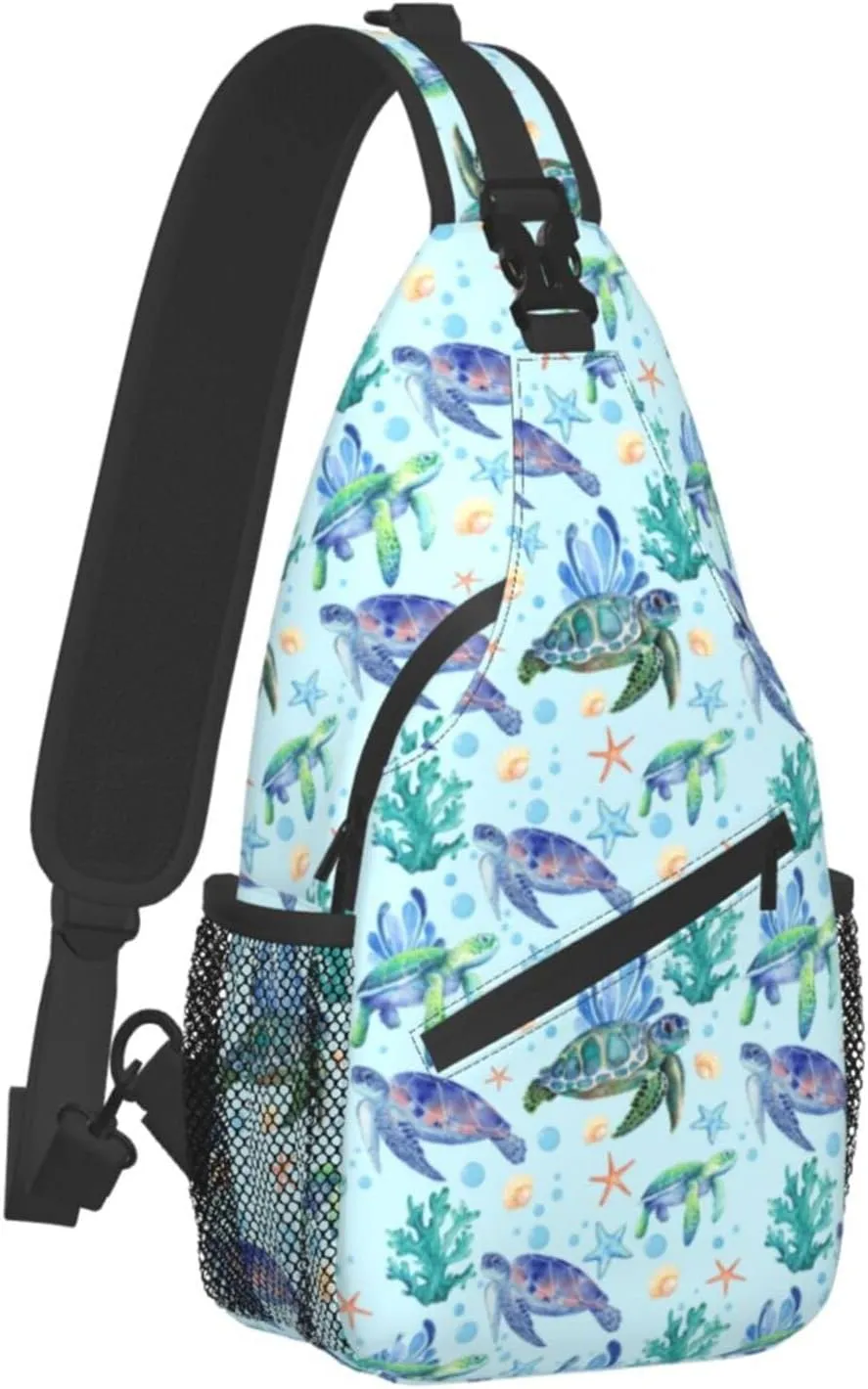 Butterflies Sling Bag Crossbody Sling Backpack for Women Men Travel Hiking Daypack Chest Shoulder Bag
