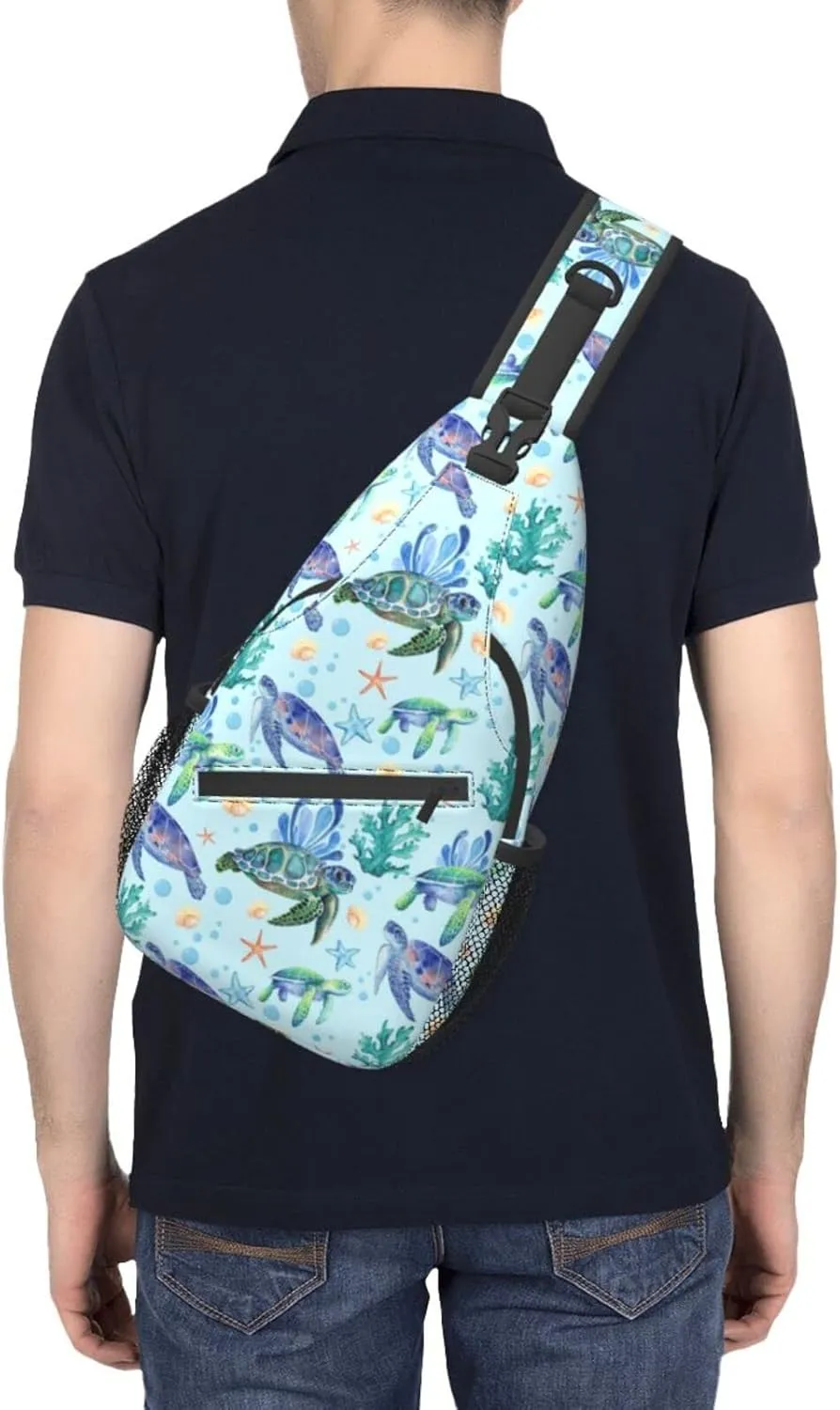 Butterflies Sling Bag Crossbody Sling Backpack for Women Men Travel Hiking Daypack Chest Shoulder Bag
