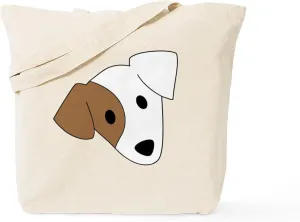CafePress Georgia Jack Russell Rescue, Adoption & Sanctuary Natural Canvas Tote Bag, Reusable Shopping Bag