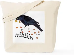 CafePress Primitive Crow Tote Bag Natural Canvas Tote Bag, Reusable Shopping Bag