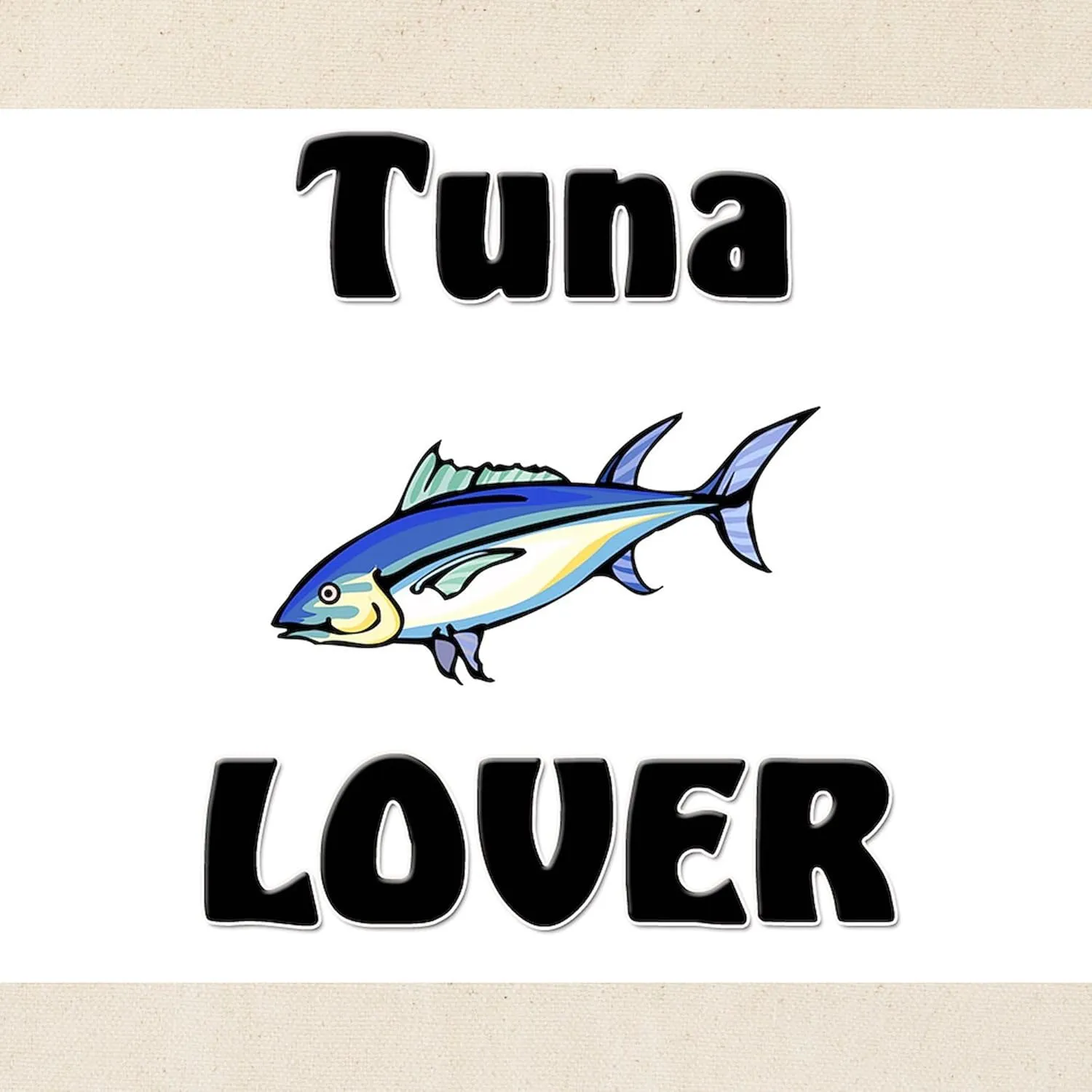 CafePress Tuna Lover Tote Bag Reusable Natural Beige Canvas Shopping Bag