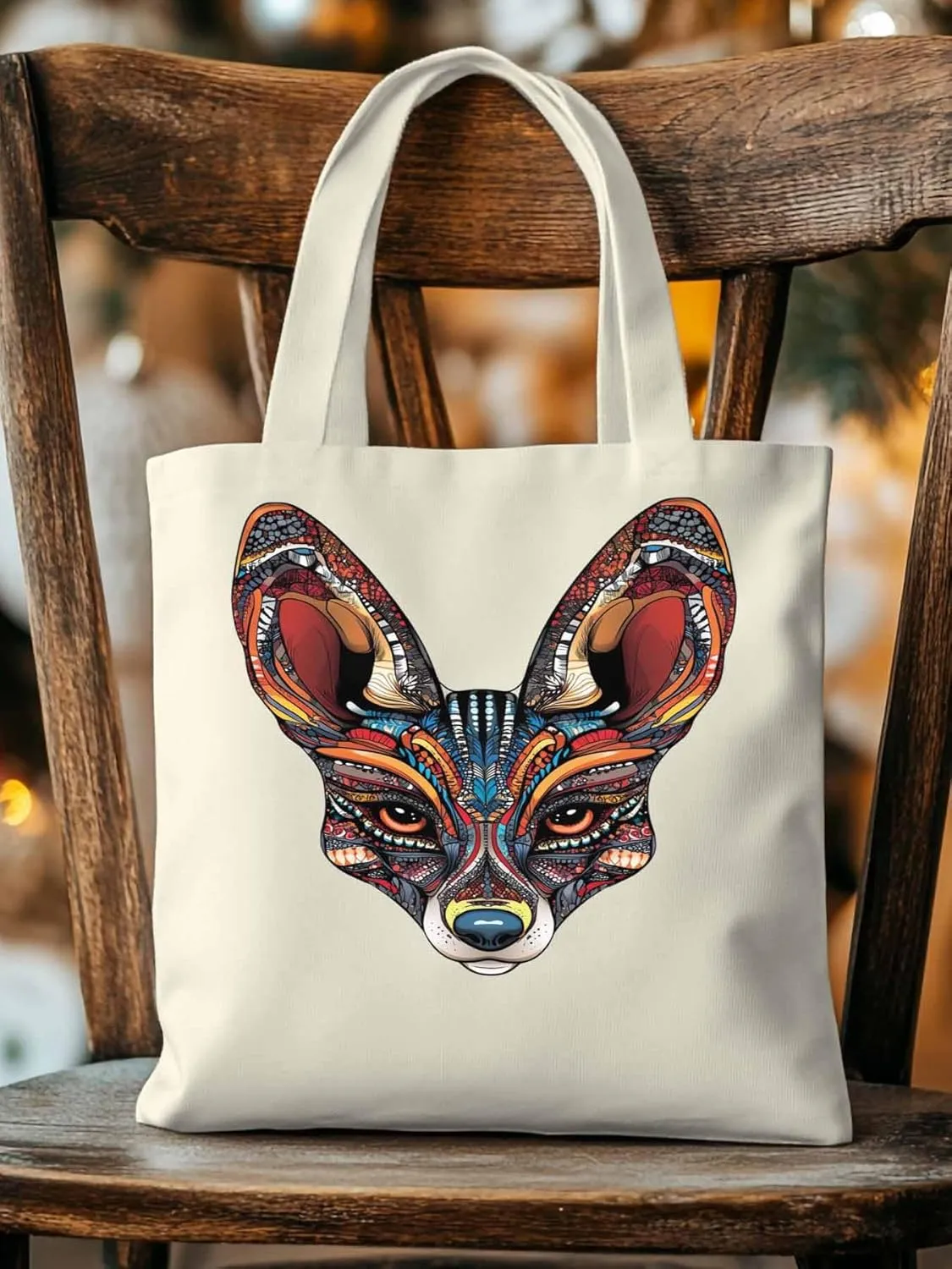 Canvas Tote Bag, Floral Dog Textured patterned Canvas Tote Handbags for Women Shoulder Bag,