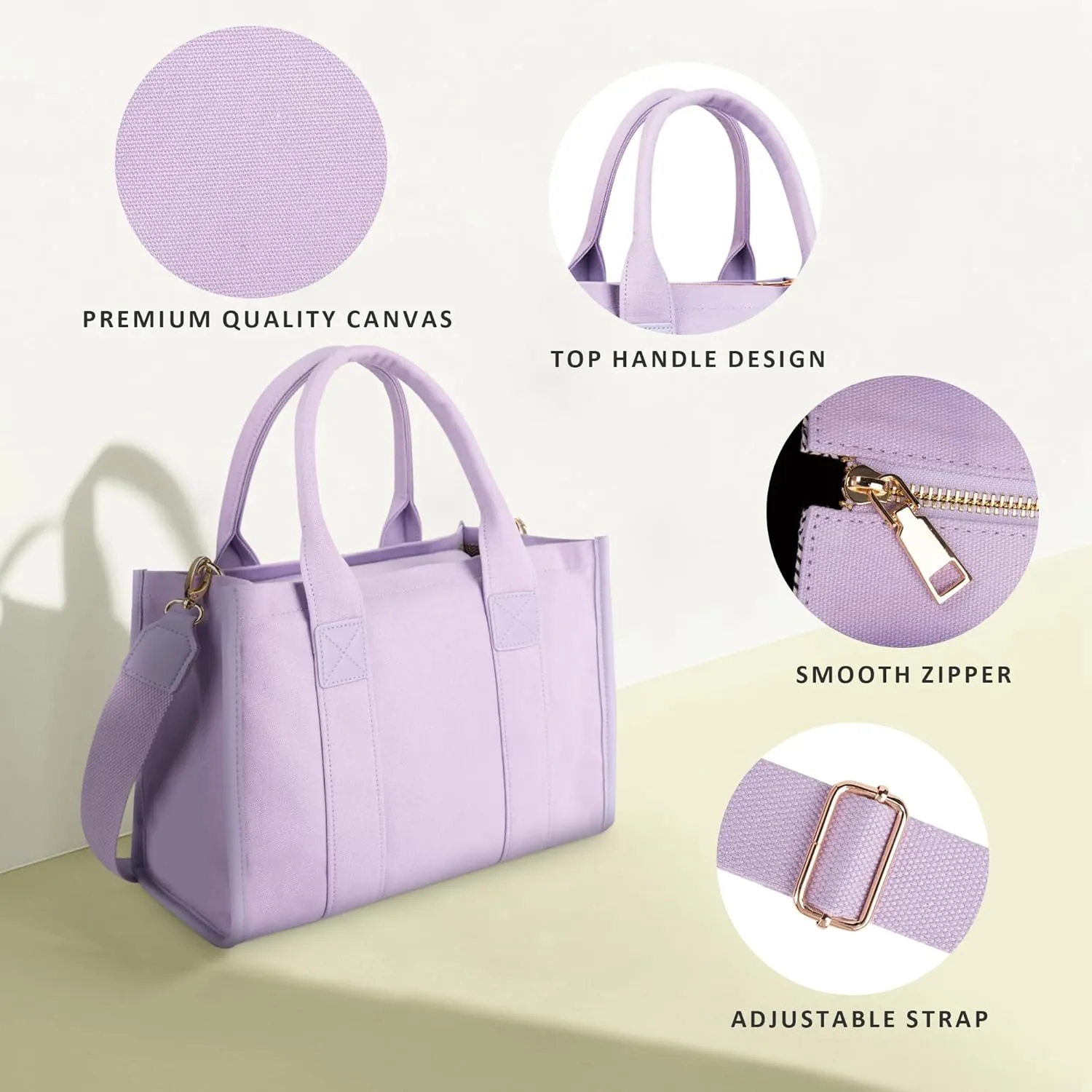 Canvas Tote Bag for Women Top Handle Handbag Crossbody Tote Bag for Women