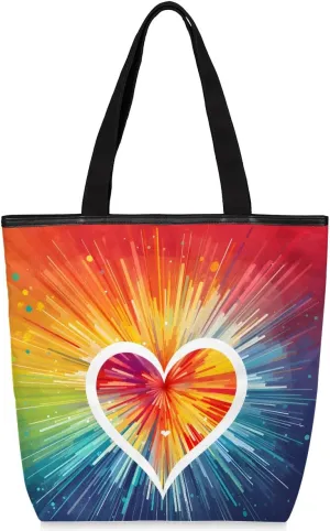 Canvas Tote Bag Pocket Foldaway Shoulder Bag Reusable Grocery Shopping Gift Bags for Daily Work Outdoor Travel Beach Gym