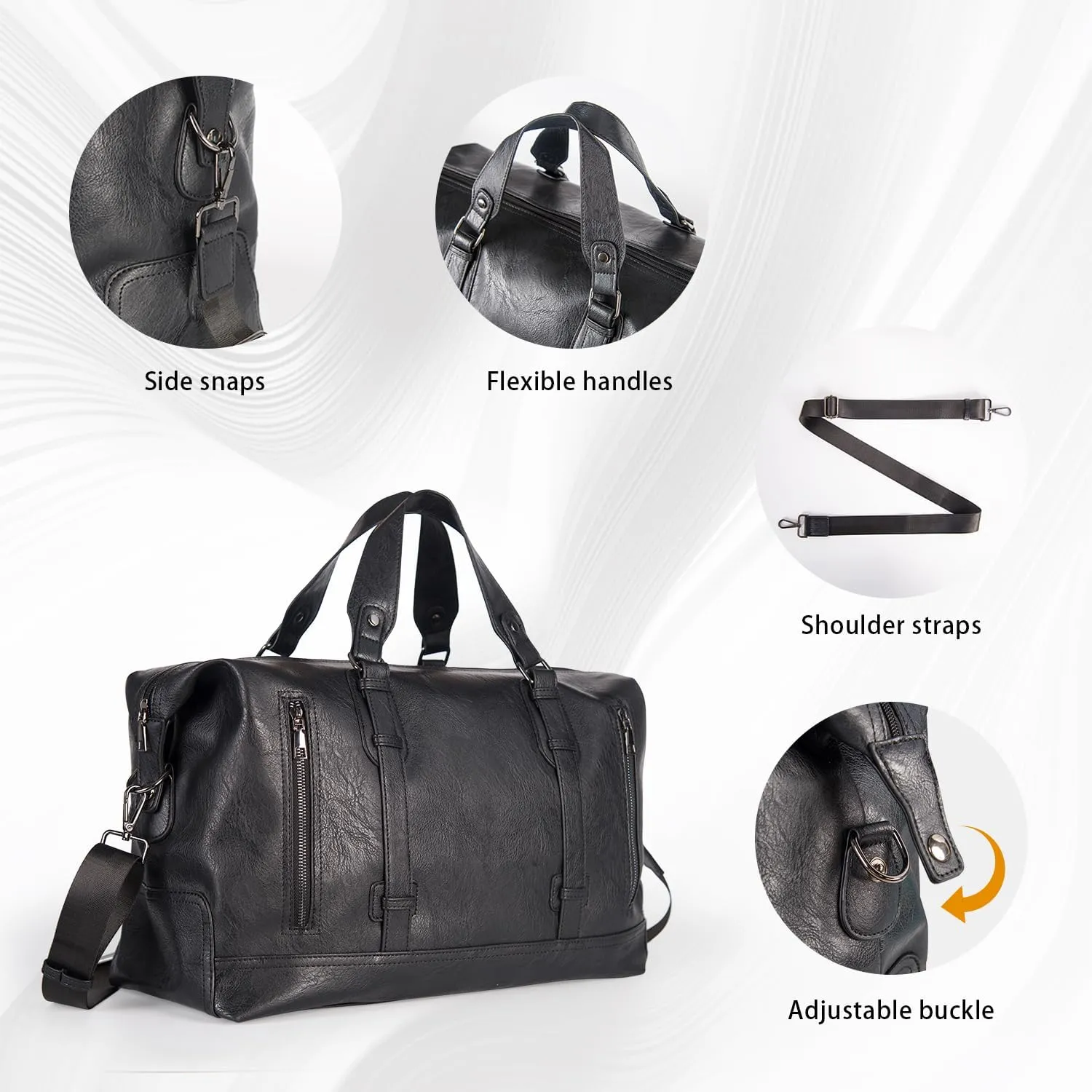 Carry on Garment Duffle Bag for Travel, 2 in 1 Hanging Suitcase Suit Bag for Women, Garment Bag Duffle Bag Combo with Shoe Pouch, Gifts for Women (Black-2)