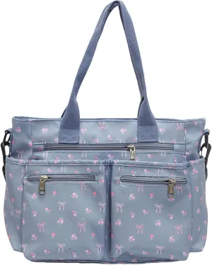 Casual Messenger Bag Floral Nylon Crossbody Bag Chic Shoulder Bag Travel Daypacks