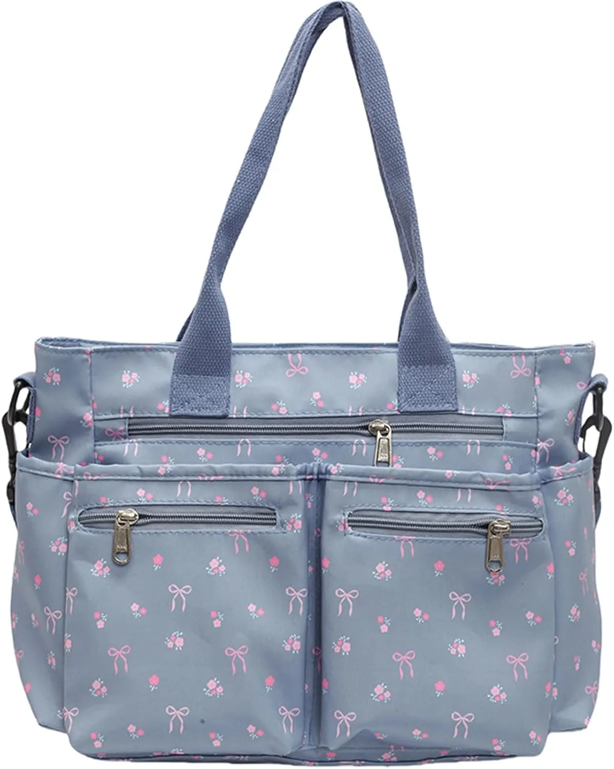 Casual Messenger Bag Floral Nylon Crossbody Bag Chic Shoulder Bag Travel Daypacks