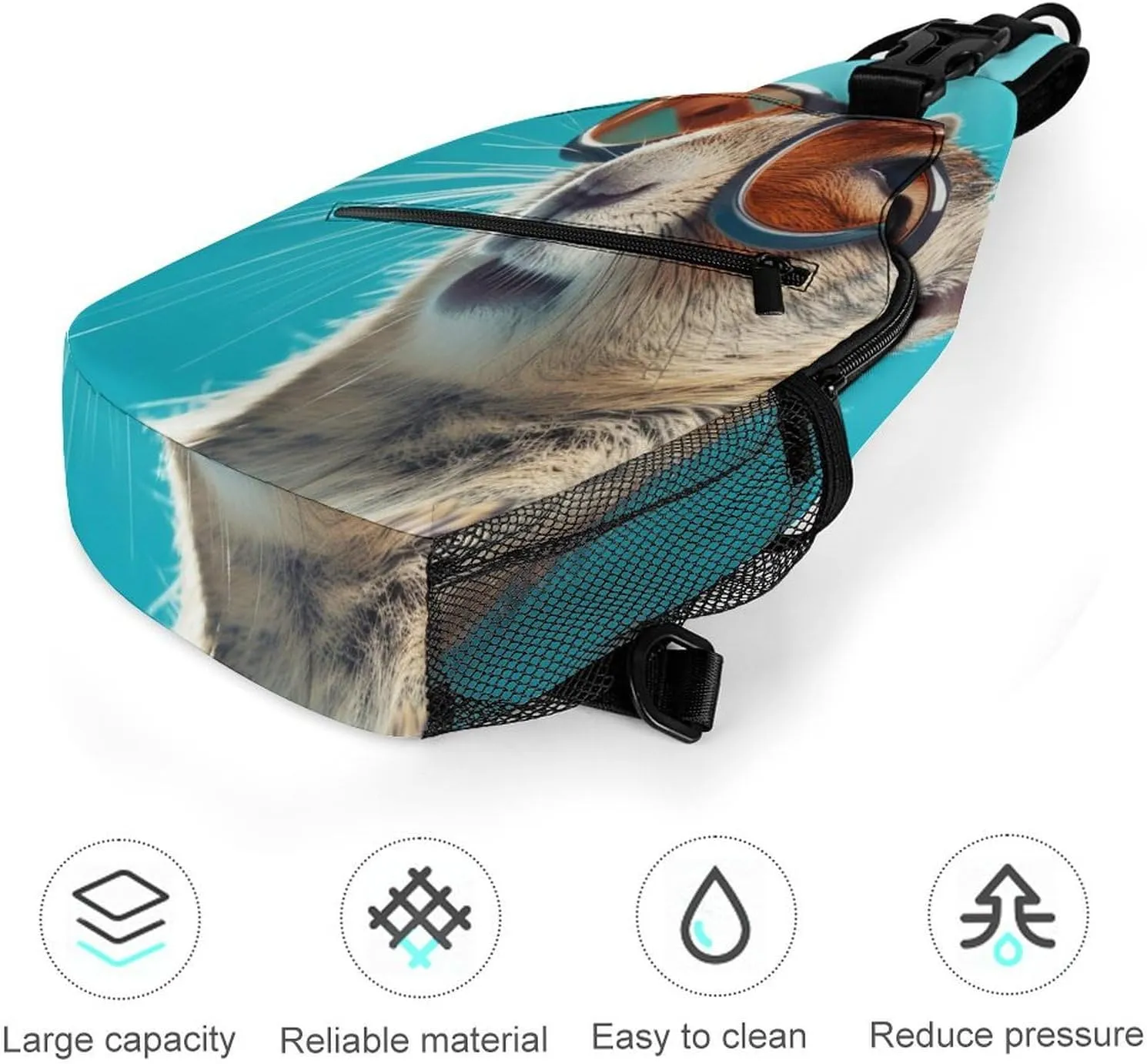 Casual Sling Backpack Chipmunk-print Chest Bags Crossbody Sling Bag Travel Hiking Daypack Shoulder Bag for Women Men, 38x20cm, Style-1