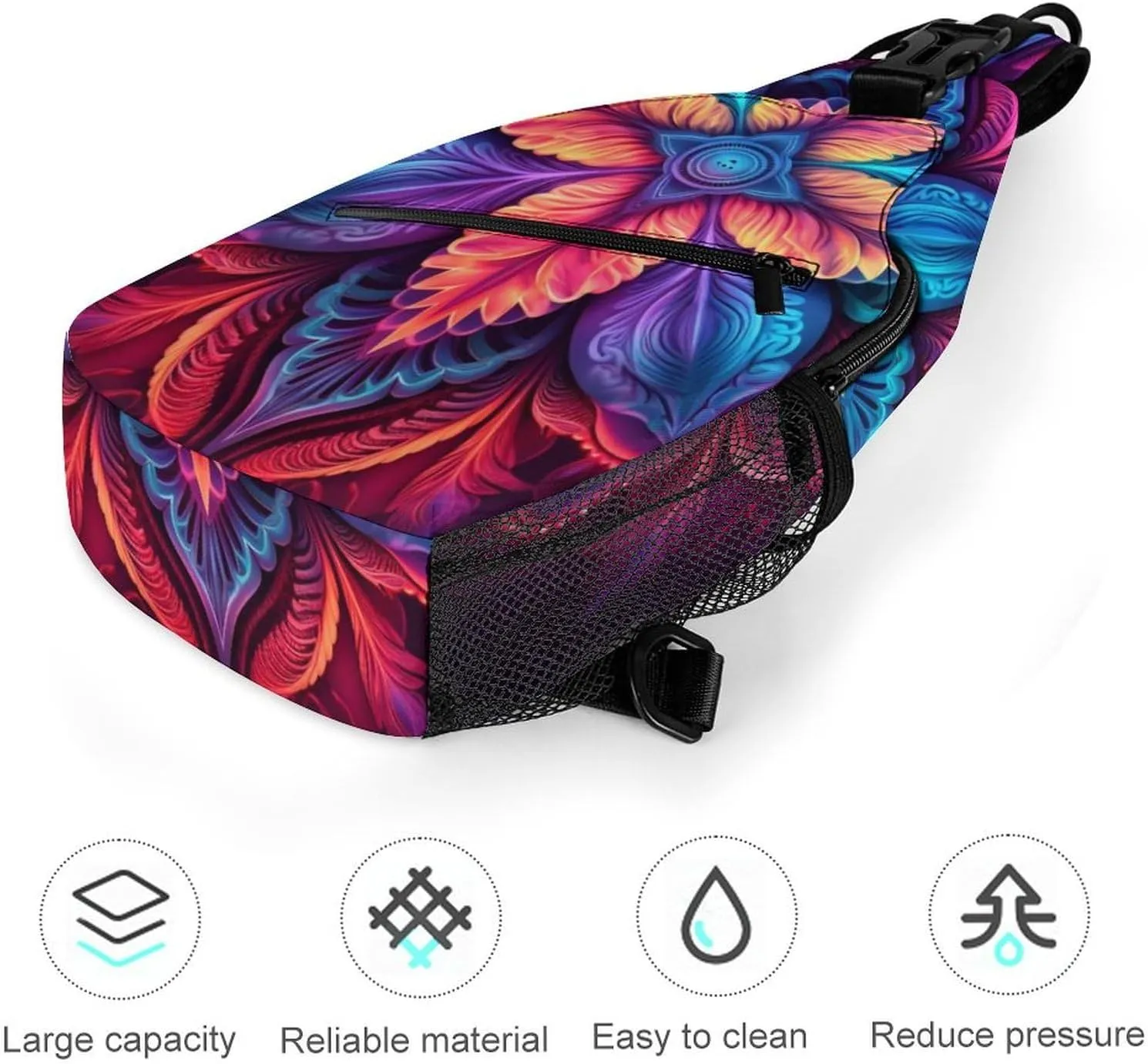 Casual Sling Backpack Palms-tree-print Chest Bags Crossbody Sling Bag Travel Hiking Daypack Shoulder Bag for Women Men, 38x20cm, Style-5