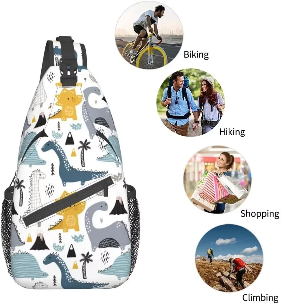 Casual Sling Bag Crossbody Shoulder Backpack Gym Sports Travel Hiking Daypack Chest Bag Small Backpack for Women Men