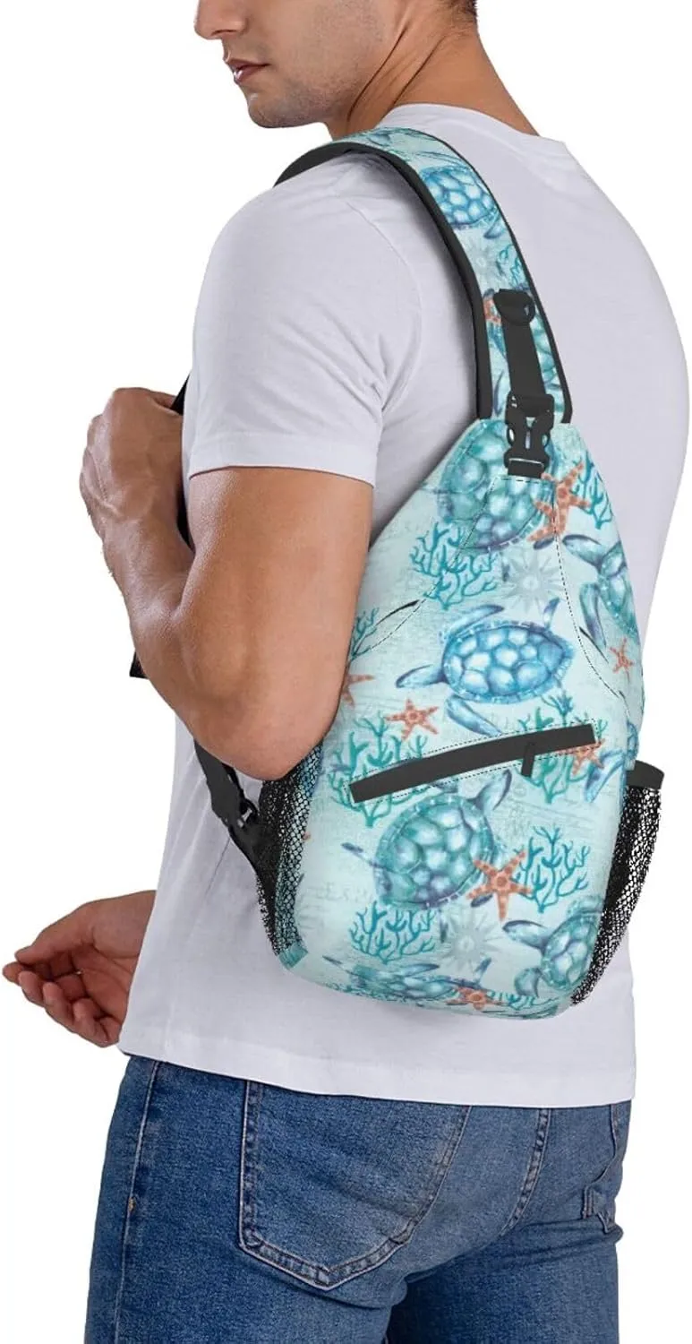 Casual Sling Bag for Women Men Travel Crossbody Sling Backpack Small Chest Shoulder Bag Gym Sports Hiking Daypack