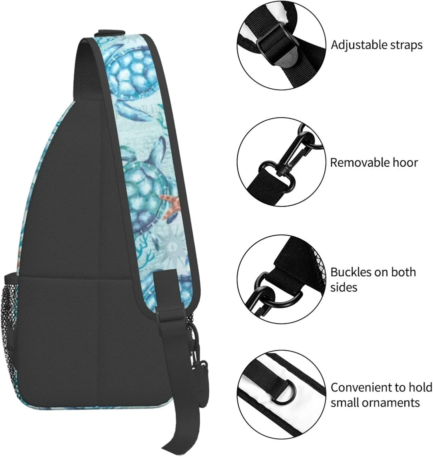 Casual Sling Bag for Women Men Travel Crossbody Sling Backpack Small Chest Shoulder Bag Gym Sports Hiking Daypack