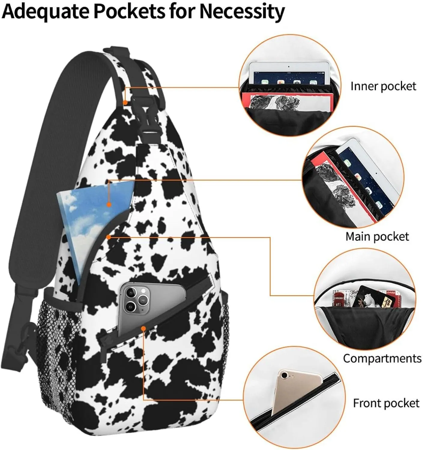 Casual Sling Bag for Women Men Travel Crossbody Sling Backpack Small Chest Shoulder Bag Gym Sports Hiking Daypack