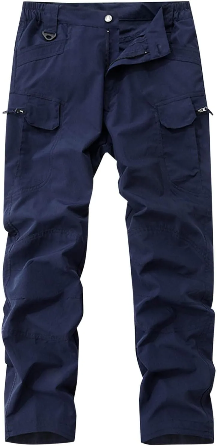 Casual Tactical Pants Mens Fashion Jogger Pants Solid Athletic Pants Classic Camping Pants Comfort Basic Pants