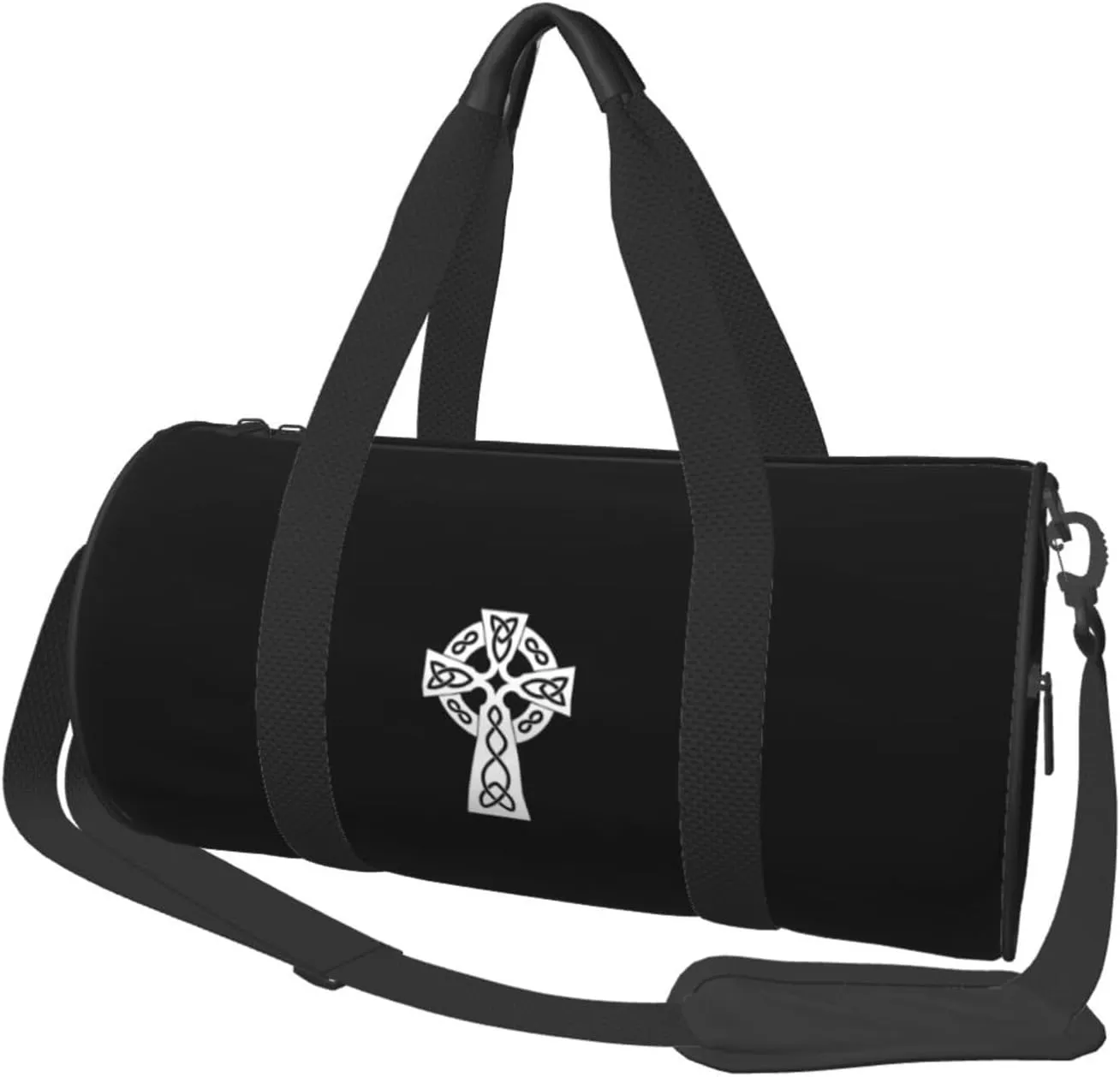 Celtic Cross Convertible Garment Bag with Shoulder Strap, Carry on Garment Duffel Bag for Men Women - Rolling Foldable for Travel Luggage Bags (Black)