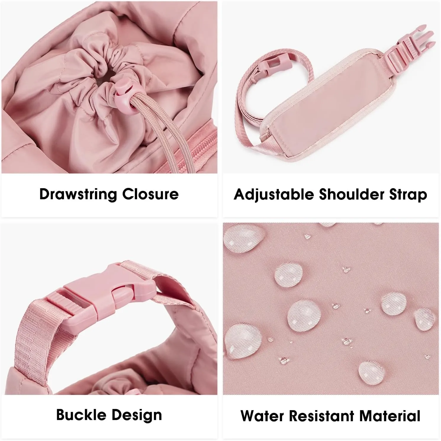 Ceneda Water Bottle Carrier Bag with Phone Pocket 32oz 40oz Tumbler Insulated Water Bottle Holder with Adjustable Shoulder Strap Carrier Sling Bag (Pink)