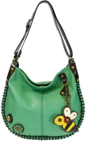 CHALA Charming Convertible Hobo/Xbody Bag -(Teal, Bee)