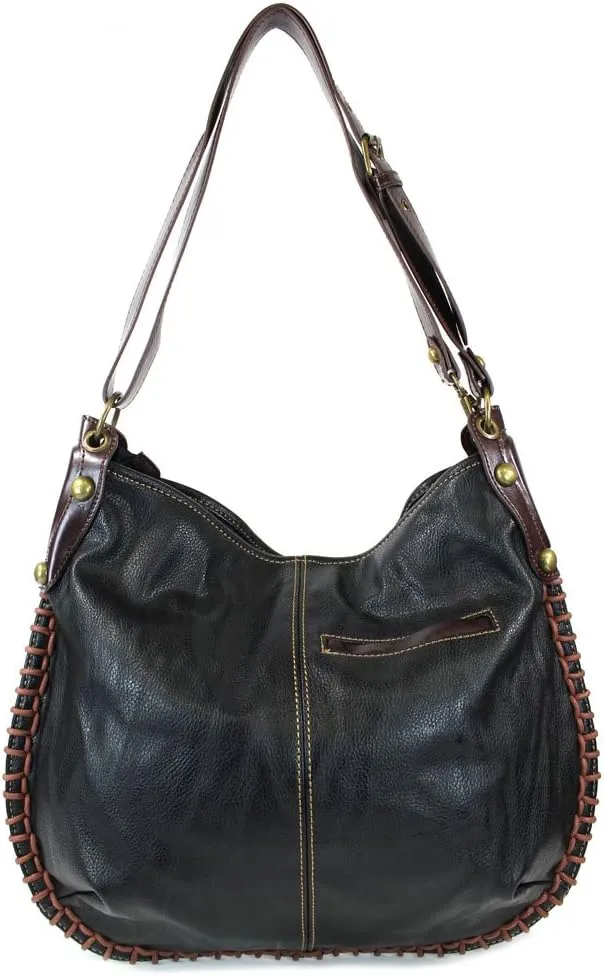CHALA Convertible Shoulder or Crossbody Large Hobo Handbag with Keyfob -Multicolor