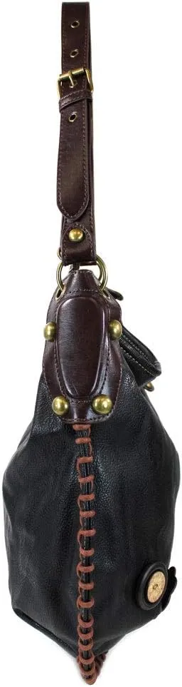 CHALA Convertible Shoulder or Crossbody Large Hobo Handbag with Keyfob -Multicolor