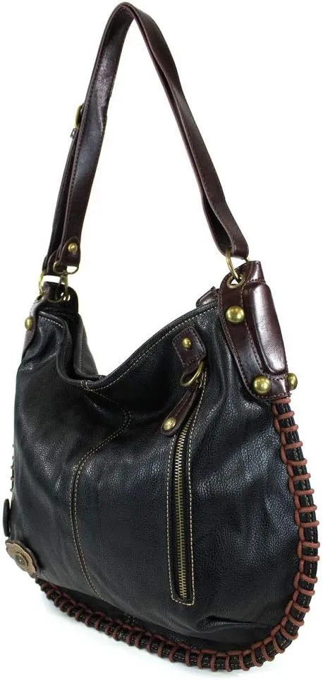 CHALA Convertible Shoulder or Crossbody Large Hobo Handbag with Keyfob -Multicolor