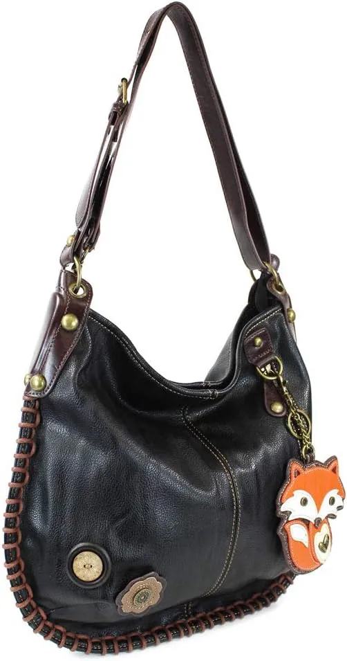 CHALA Handbags Charming Crossbody or Shoulder Convertible Large Chala Purse - BLACK