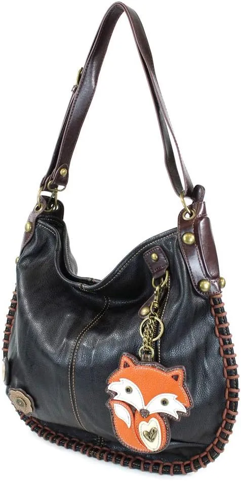 CHALA Handbags Charming Crossbody or Shoulder Convertible Large Chala Purse - BLACK