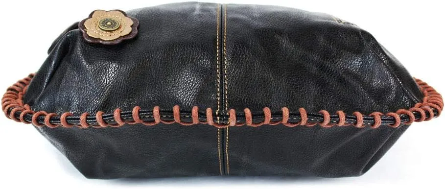 CHALA Handbags Charming Crossbody or Shoulder Convertible Large Chala Purse - BLACK