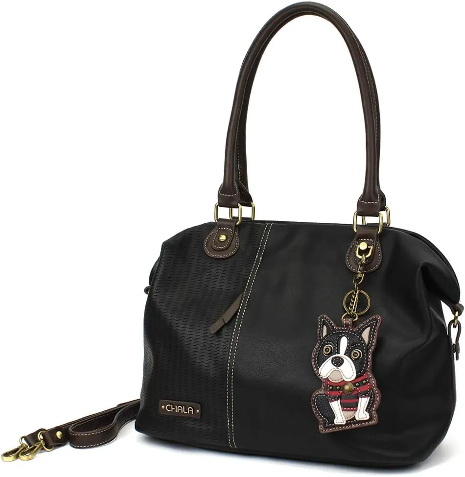 CHALA Laser Cut Crossbody Shoulder bag Tote Bag- Black (Boston)
