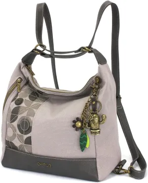 CHALA Retro Convertible Purse - Crossbody, Backpack, and Shoulder Purse - Gray
