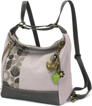 CHALA Retro Convertible Purse - Crossbody, Backpack, and Shoulder Purse - Gray
