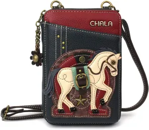 CHALA Wallet Crossbody Cell Phone Purse - Women Faux Leather Multicolor Handbag with Adjustable Strap