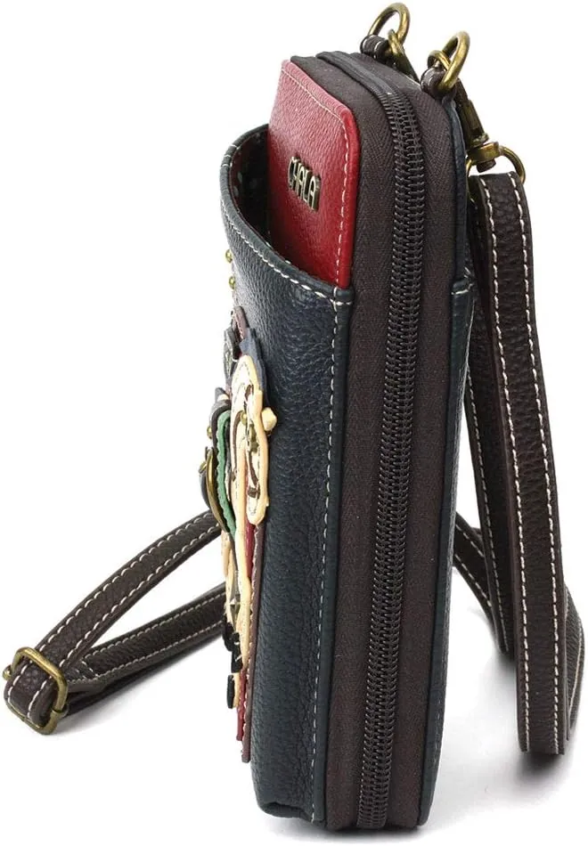 CHALA Wallet Crossbody Cell Phone Purse - Women Faux Leather Multicolor Handbag with Adjustable Strap