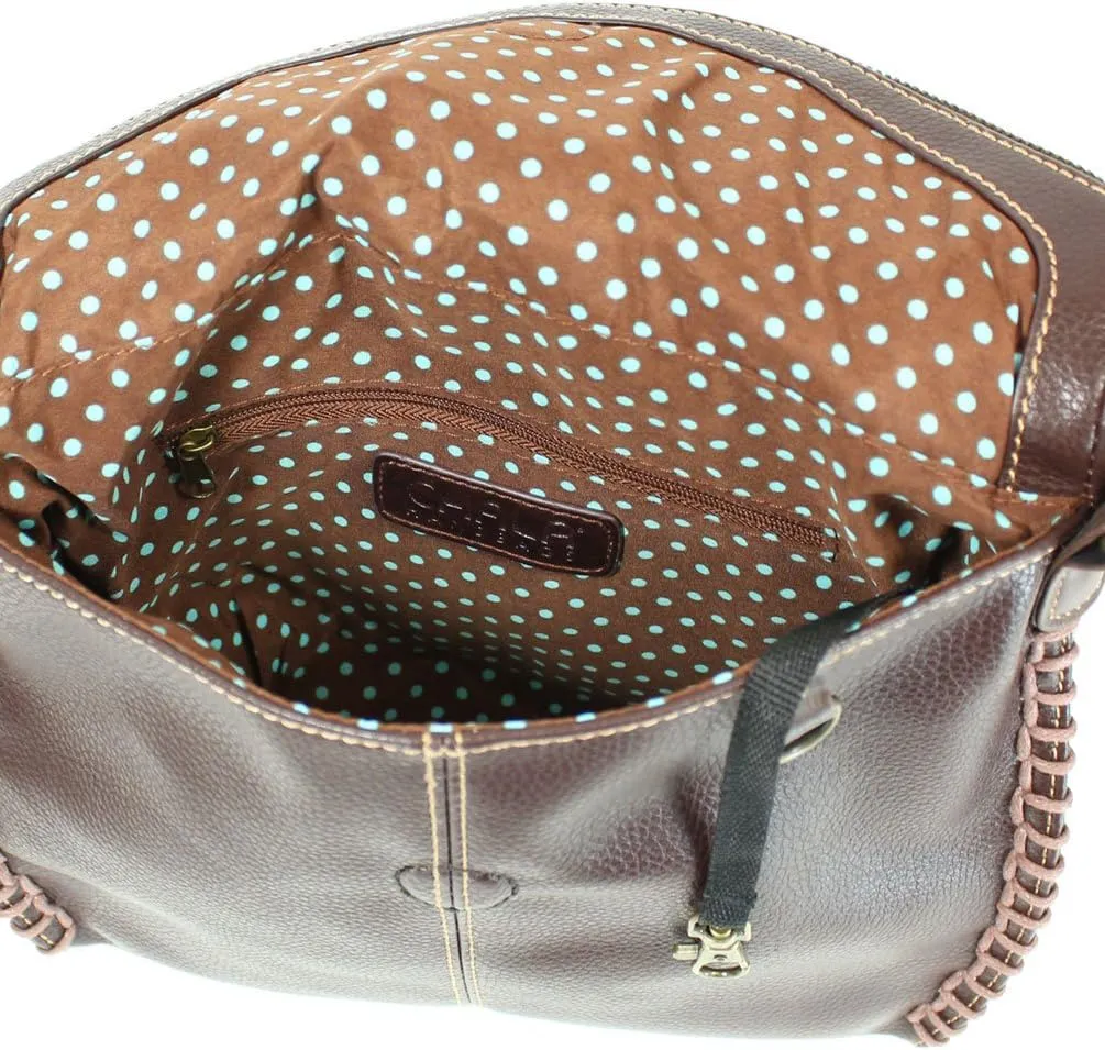 Charming Crossbody Shoulder Purse in PU Leather with Teal Butterfly Purse Charm