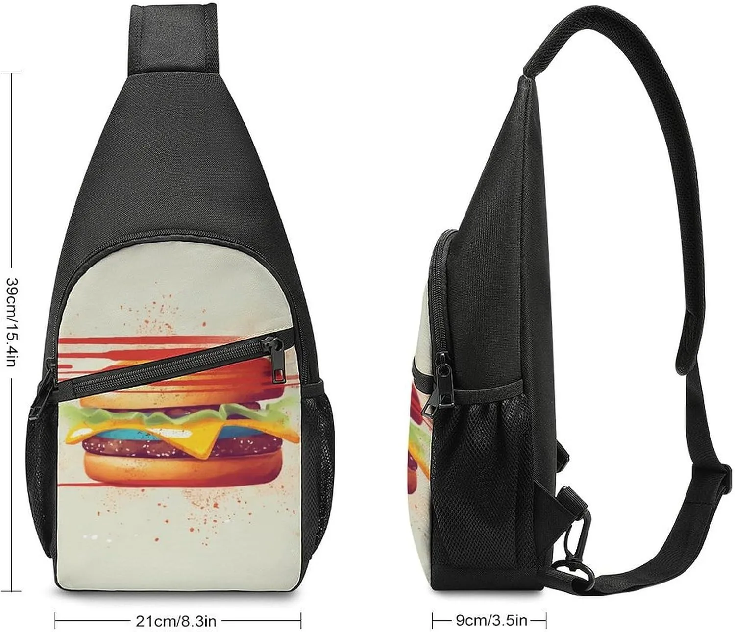 Chest Bag Sling Bag for Men Women Tomorrow I'll Start Running Sport Sling Backpack Lightweight Shoulder Bag for Travel