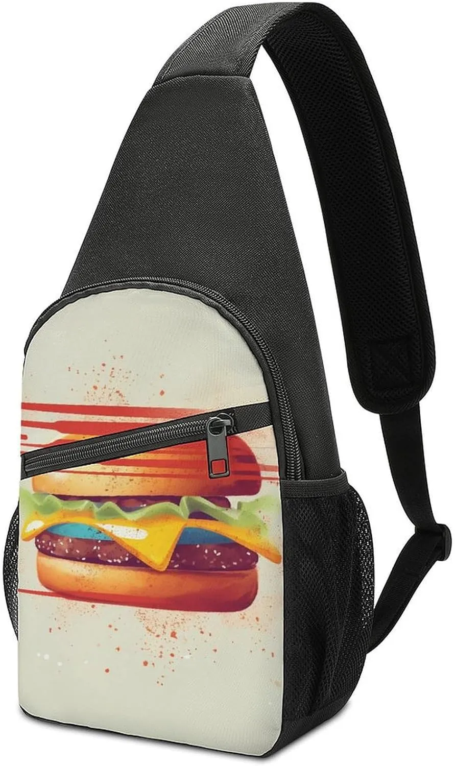 Chest Bag Sling Bag for Men Women Tomorrow I'll Start Running Sport Sling Backpack Lightweight Shoulder Bag for Travel