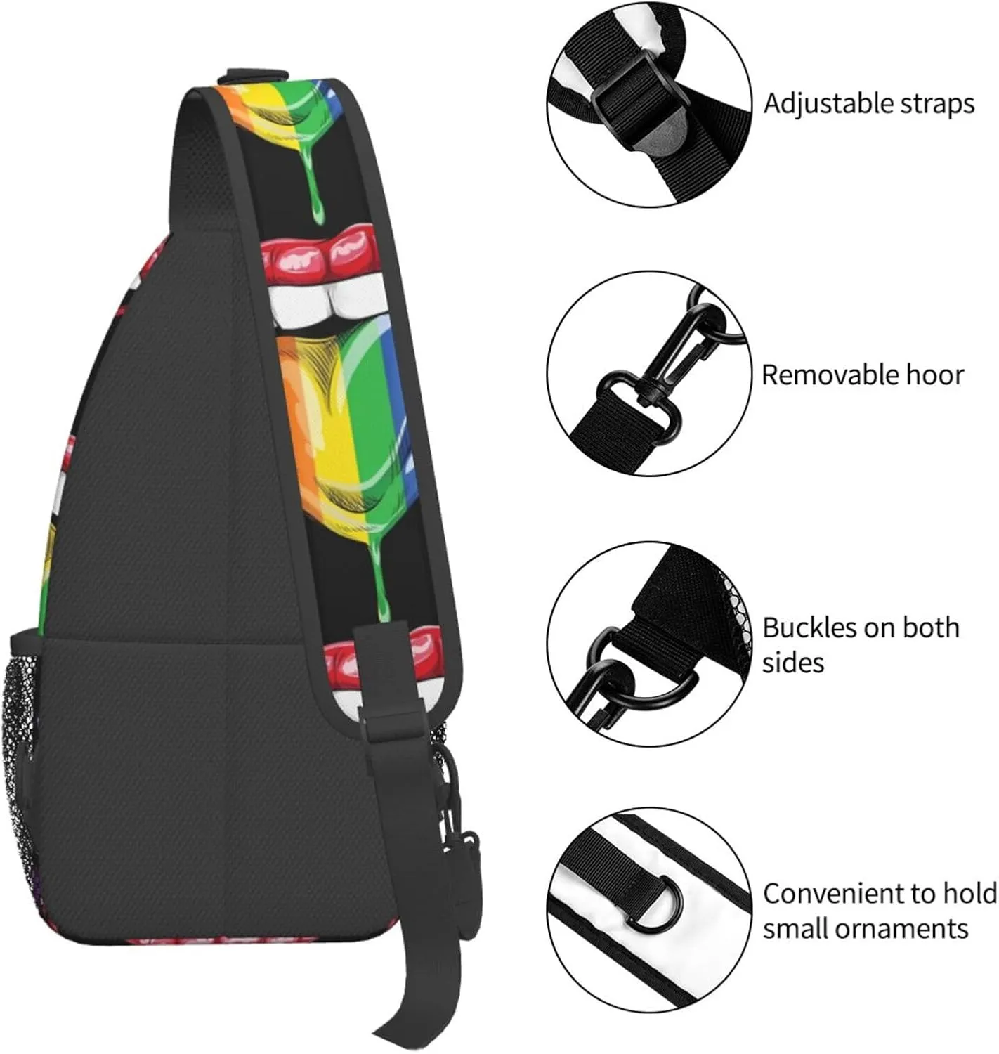 Chest Sling Bag Crossbody Shoulder Backpack Bag Gym Cycling Travel Hiking Daypack Cross Bag