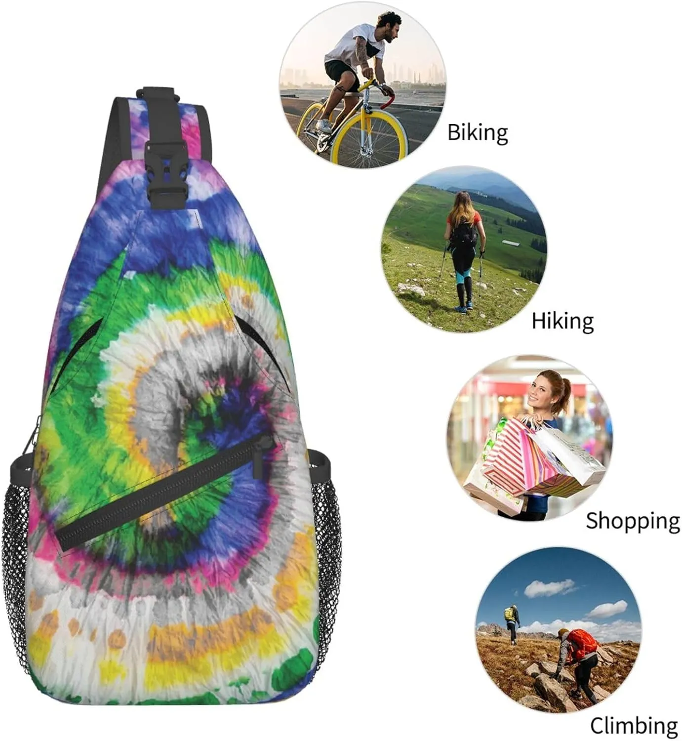 Chest Sling Bag Crossbody Shoulder Backpack Bag Gym Cycling Travel Hiking Daypack Cross Bag