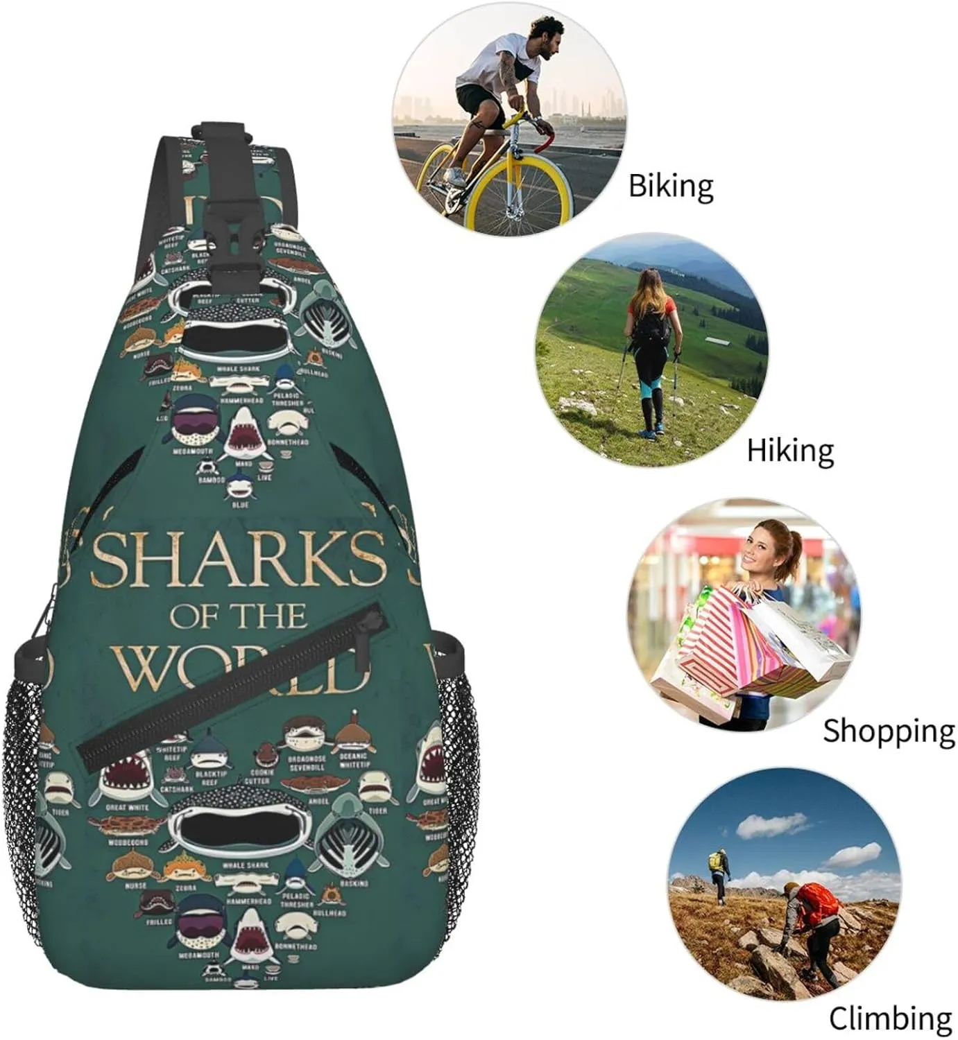 Chest Sling Bag Crossbody Shoulder Backpack Bag Gym Cycling Travel Hiking Daypack Cross Bag