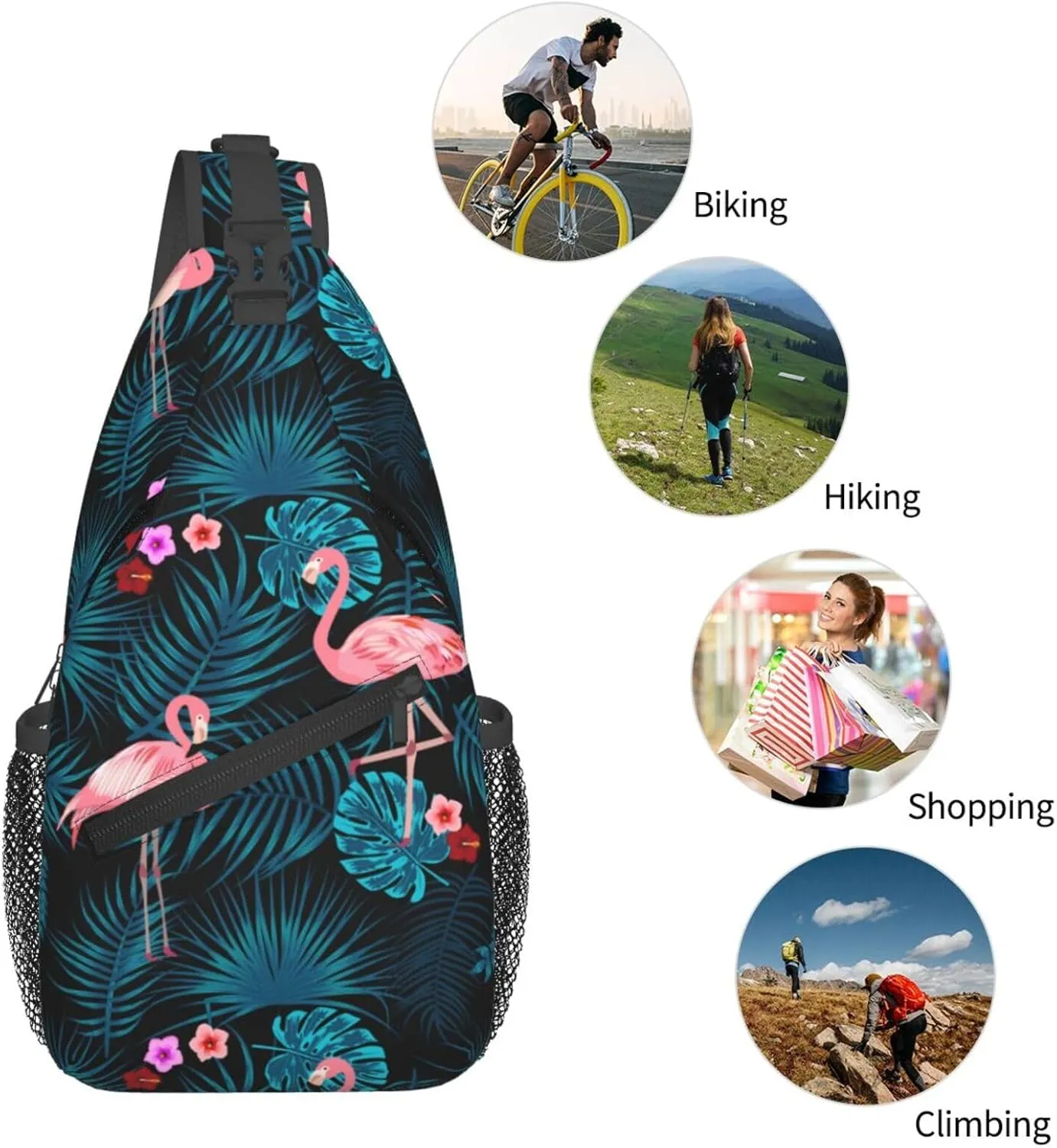 Chest Sling Bag Crossbody Shoulder Backpack Bag Gym Cycling Travel Hiking Daypack Cross Bag