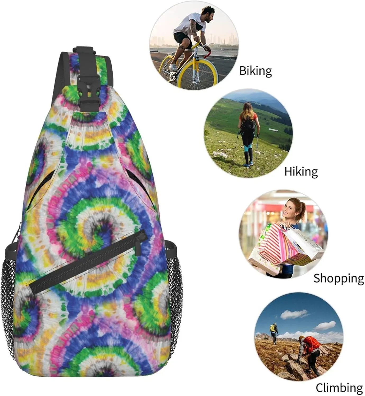 Chest Sling Bag Crossbody Shoulder Backpack Bag Gym Cycling Travel Hiking Daypack Cross Bag