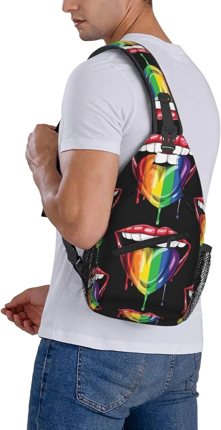 Chest Sling Bag Crossbody Shoulder Backpack Bag Gym Cycling Travel Hiking Daypack Cross Bag