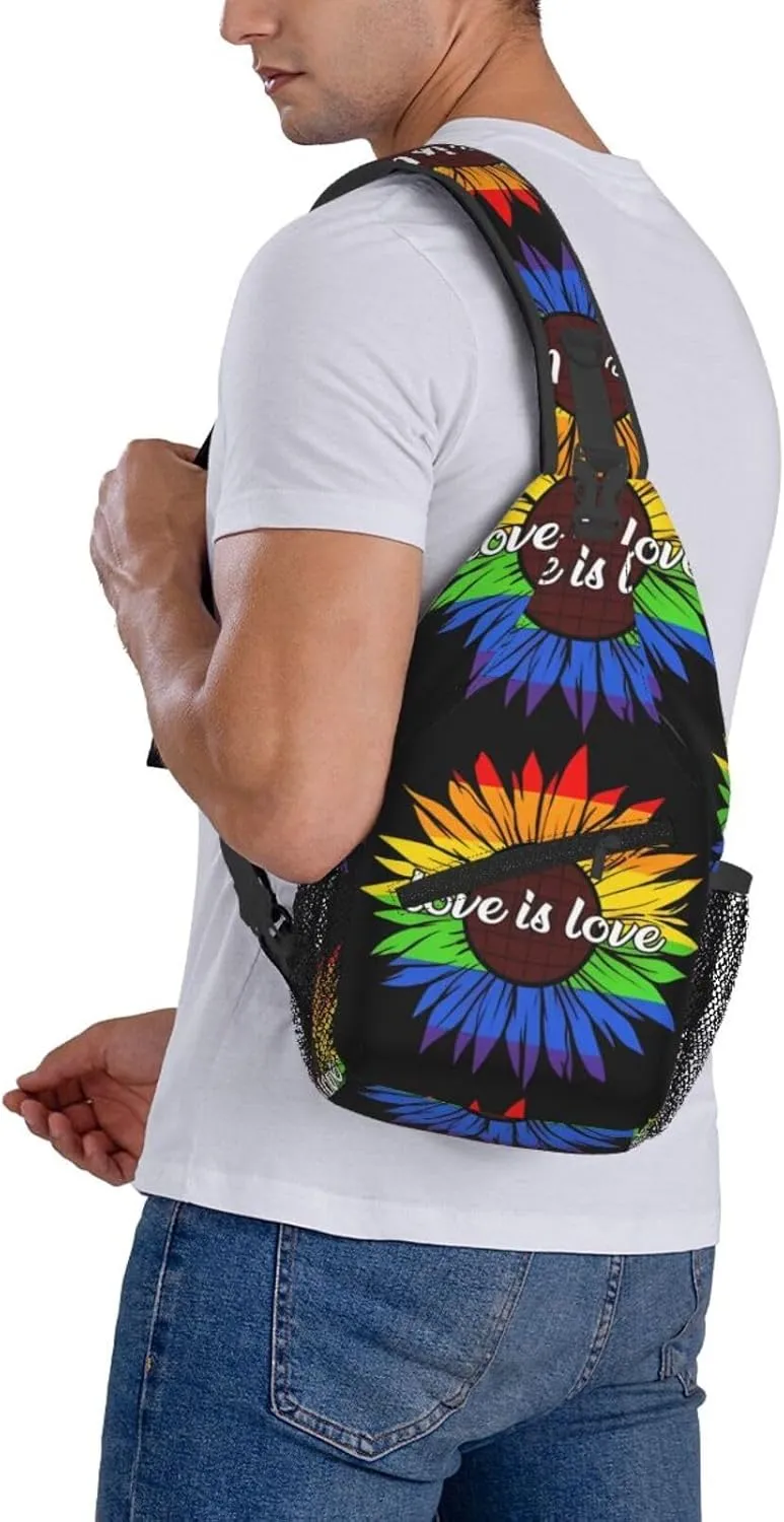 Chest Sling Bag Crossbody Shoulder Backpack Bag Gym Cycling Travel Hiking Daypack Cross Bag