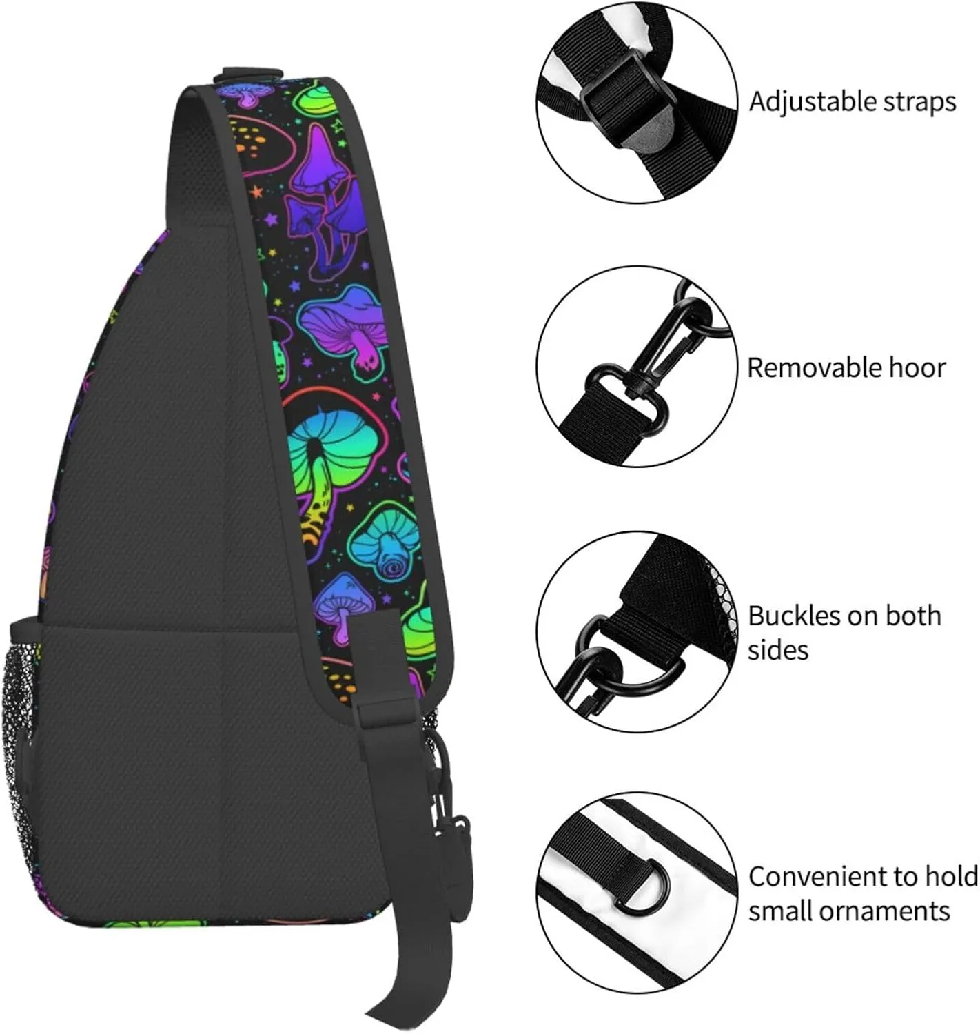 Chest Sling Bag Crossbody Shoulder Backpack Bag Gym Cycling Travel Hiking Daypack Cross Bag