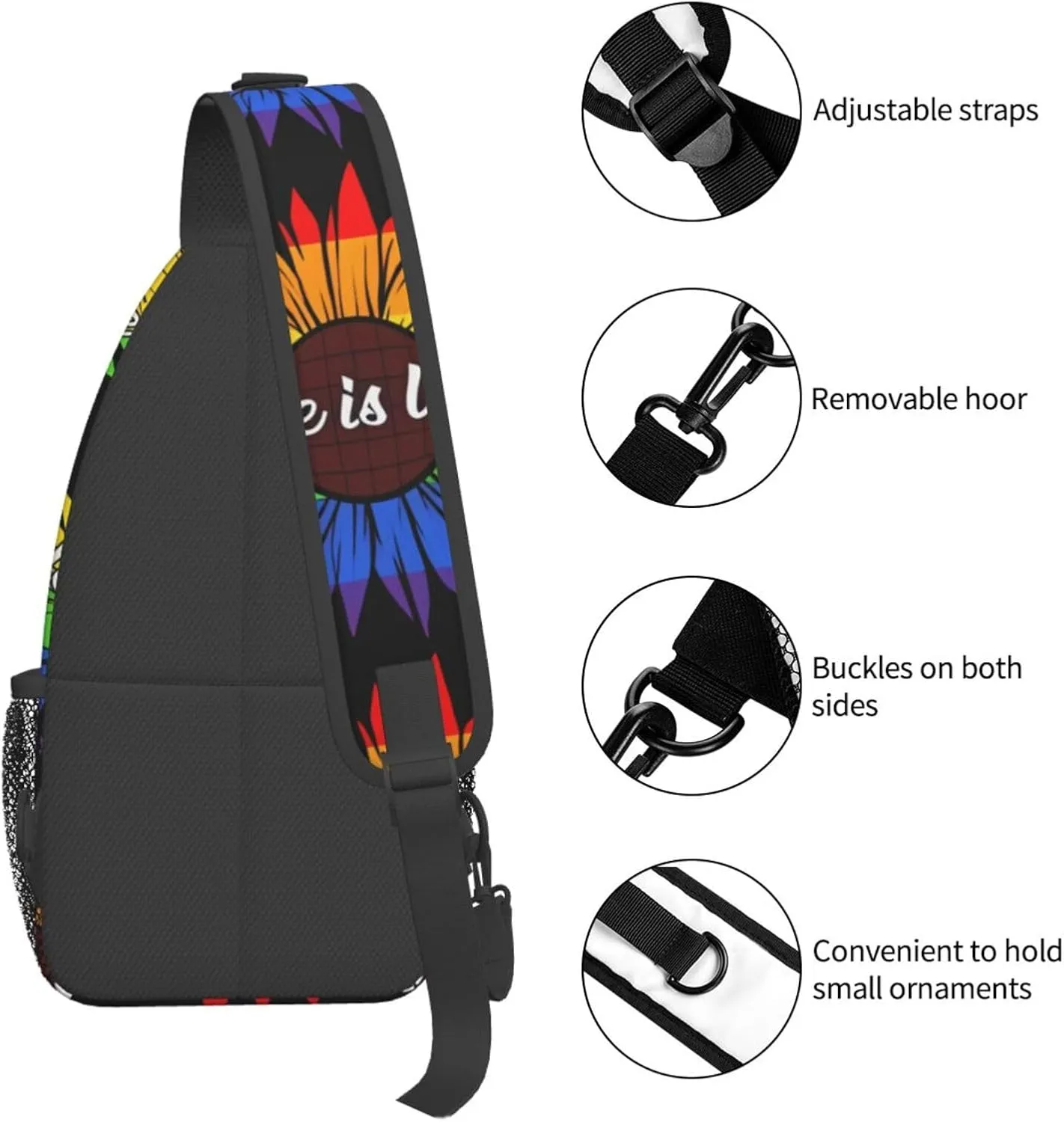 Chest Sling Bag Crossbody Shoulder Backpack Bag Gym Cycling Travel Hiking Daypack Cross Bag