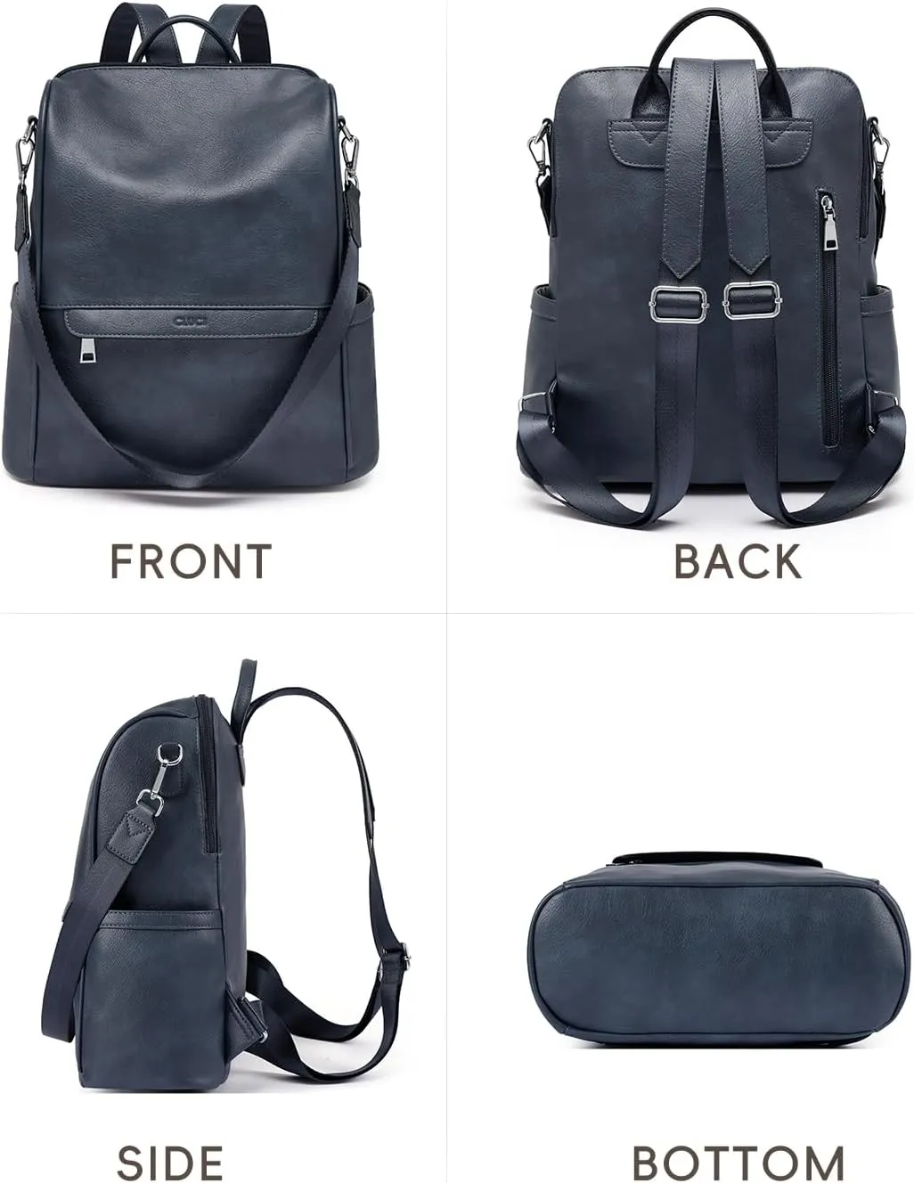 CLUCI Womens Backpack Purse Leather Anti-theft Large Fashion Designer Travel Bag Ladies Shoulder Bags