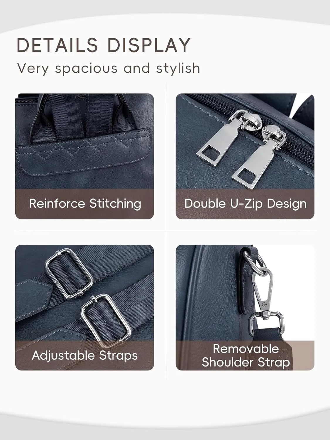 CLUCI Womens Backpack Purse Leather Anti-theft Large Fashion Designer Travel Bag Ladies Shoulder Bags