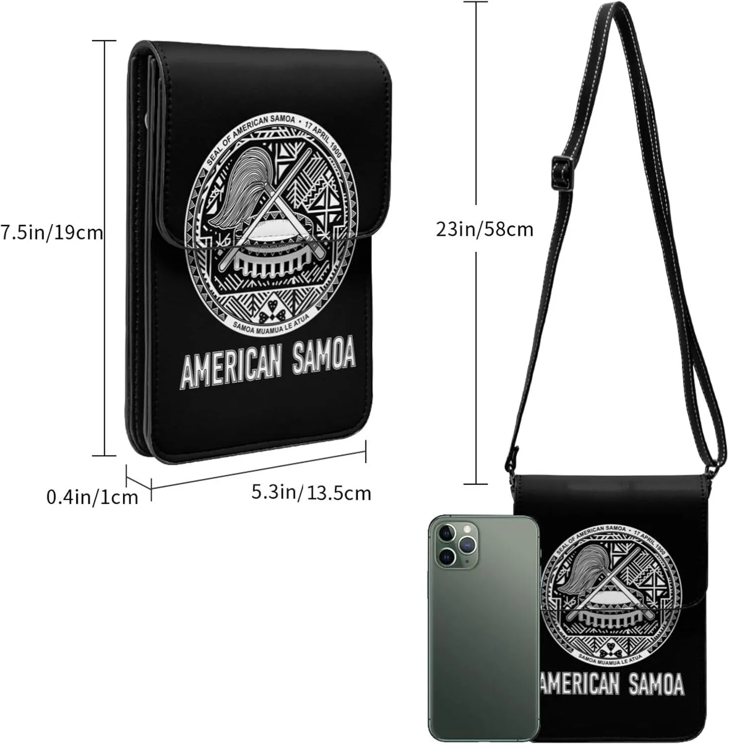 Coat of Arms of Angola Flag Angolan Emblem Small Crossbody Purse Cell Phone Bag for Women