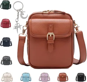 Collaboraten1 Crossbody Leather Bag, Urvashi Crossbody Leather Bag, Adjustable Shoulder Strap 10Card Slots Shoulder Bags