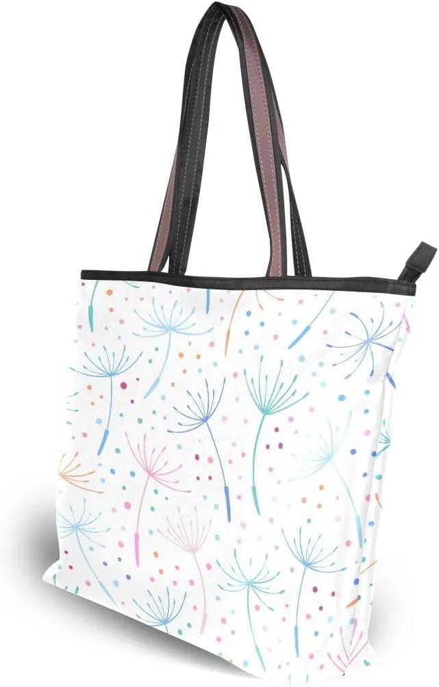 Colorful Dandelion Shoulder Bags Large Handle Ladies Handbag