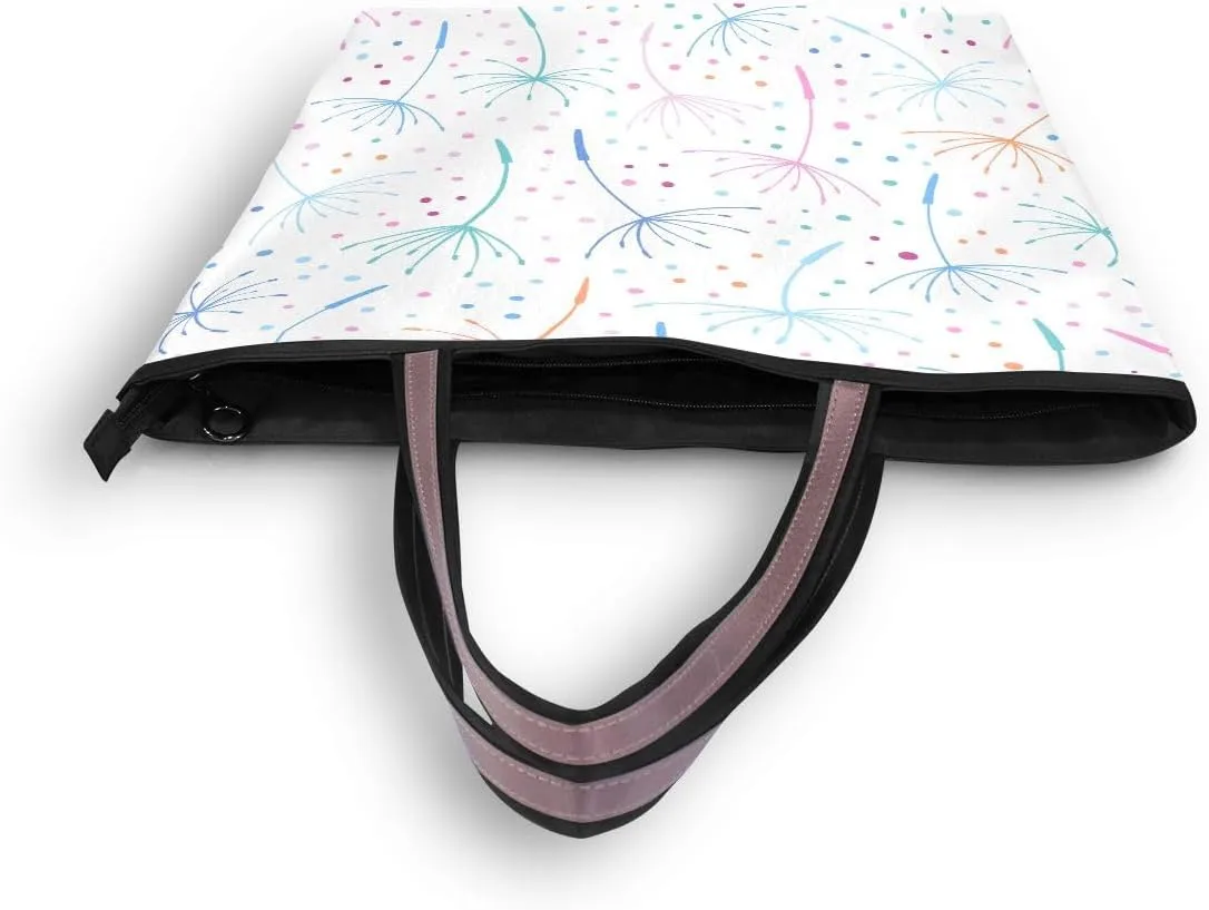 Colorful Dandelion Shoulder Bags Large Handle Ladies Handbag